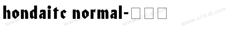 hondaitc normal字体转换